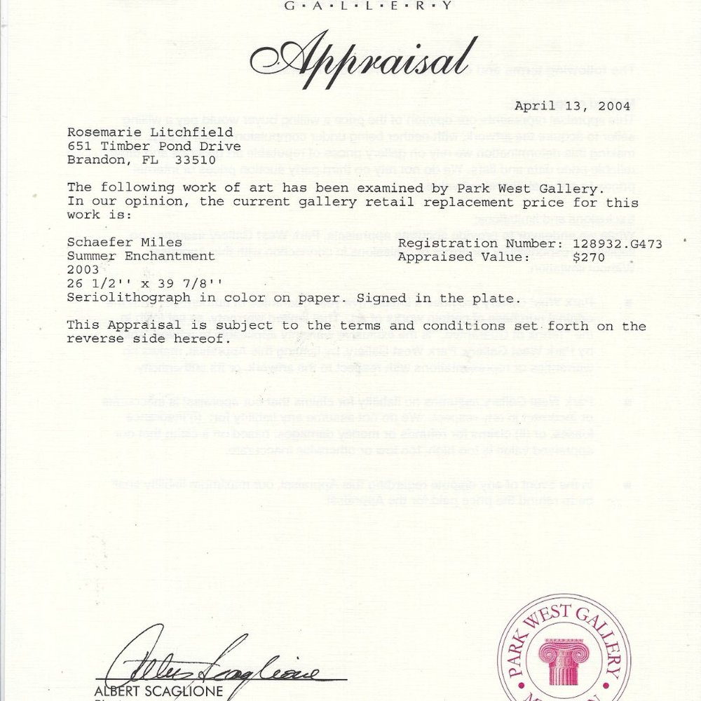 "Summer Enhancement"  by Shaefer/Miles Seriolithograph - Picture 5 of 7